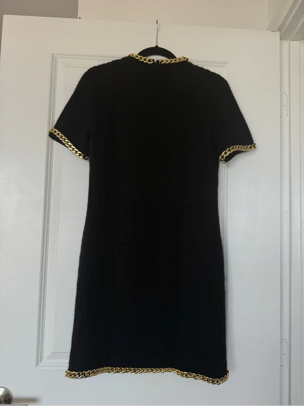 NWT Tory Burch Chain-detail waffle-knit minidress XS $798